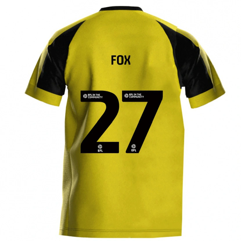 Danxen Dětské Ben Fox #27 Žlutá Šedá Domů Hráčské Dresy 2025/26 Dres