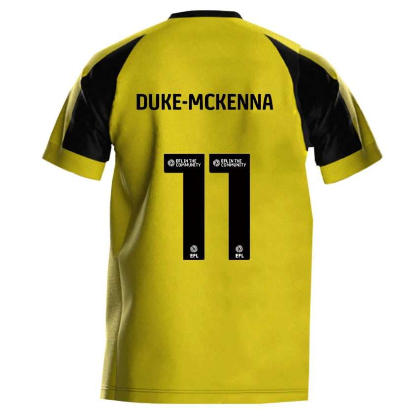Danxen Dětské Stephen Duke-Mckenna #11 Žlutá Šedá Domů Hráčské Dresy 2025/26 Dres