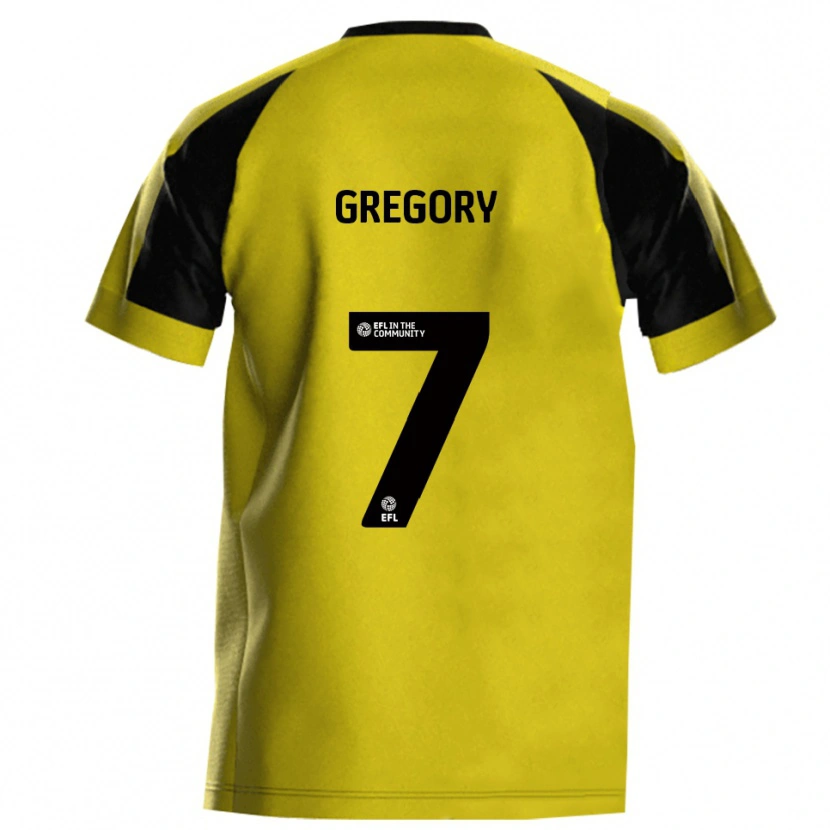 Danxen Dětské Chester Gregory #7 Žlutá Šedá Domů Hráčské Dresy 2025/26 Dres