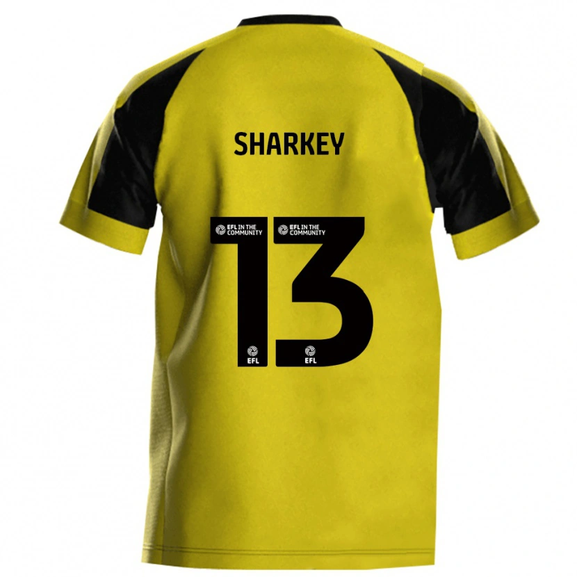 Danxen Dětské Toby Sharkey #13 Žlutá Šedá Domů Hráčské Dresy 2025/26 Dres