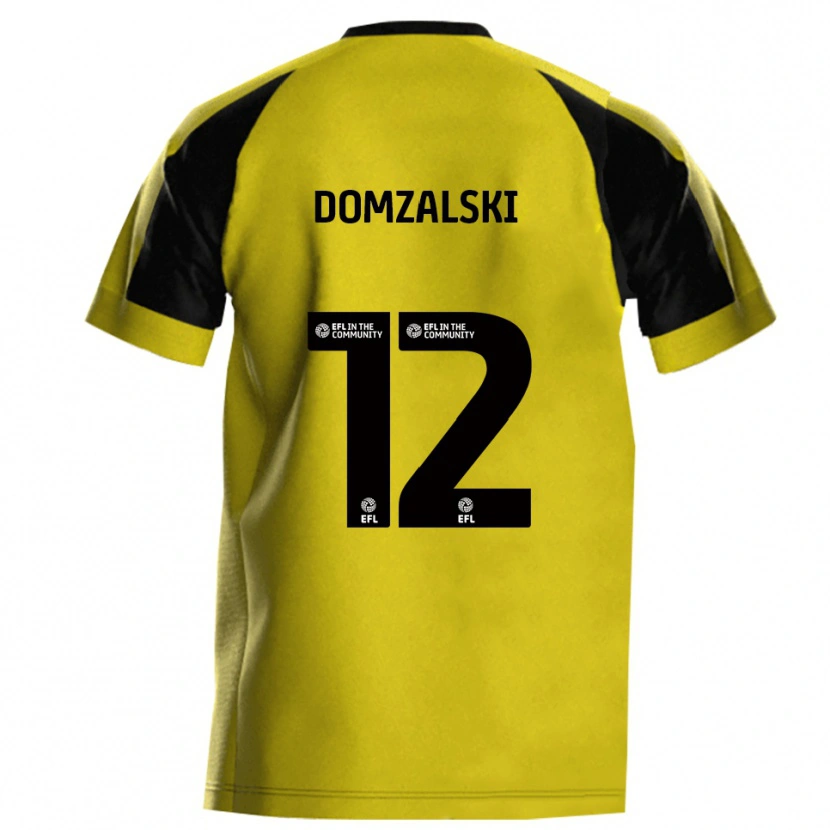 Danxen Dětské Ollie Domzalski #12 Žlutá Šedá Domů Hráčské Dresy 2025/26 Dres