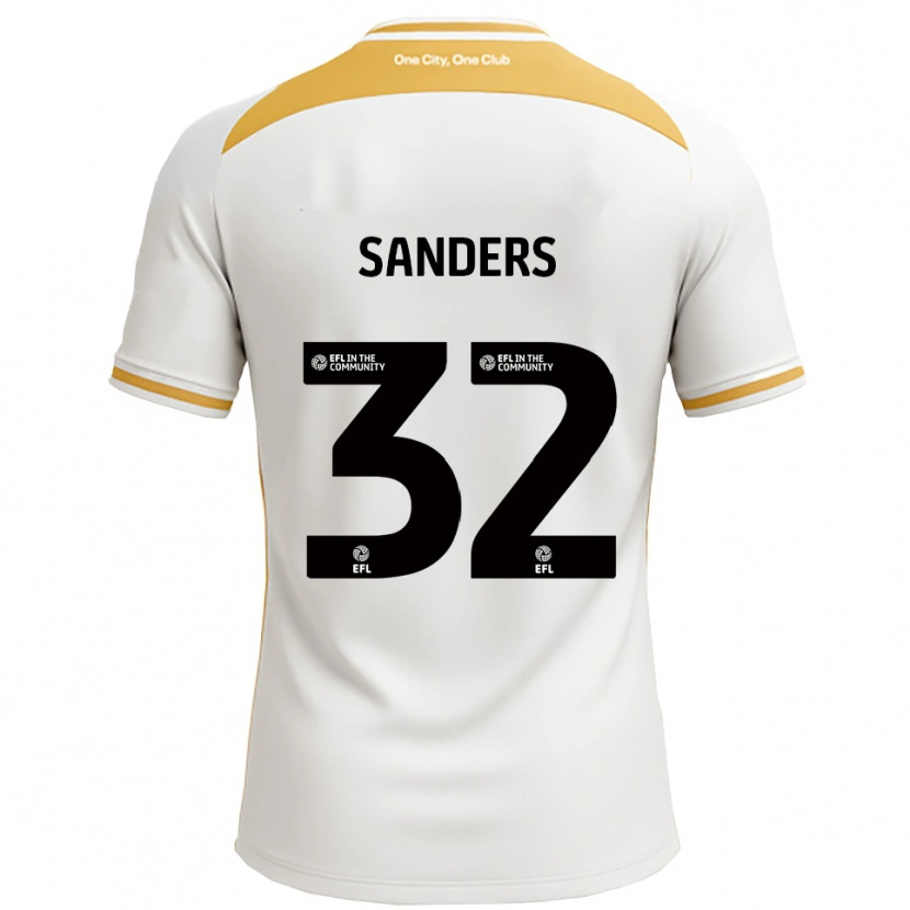 Danxen Dětské Jack Sanders #32 Bílá Zlatá Domů Hráčské Dresy 2025/26 Dres
