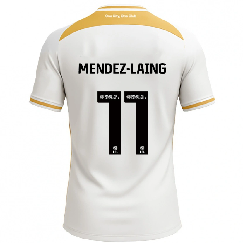 Danxen Dětské Nathaniel Méndez-Laing #11 Bílá Zlatá Domů Hráčské Dresy 2025/26 Dres
