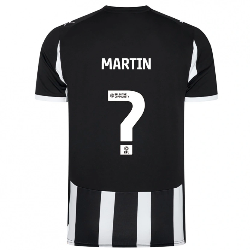 Danxen Dětské Ellis Martin #0 Černá Bílá Domů Hráčské Dresy 2025/26 Dres