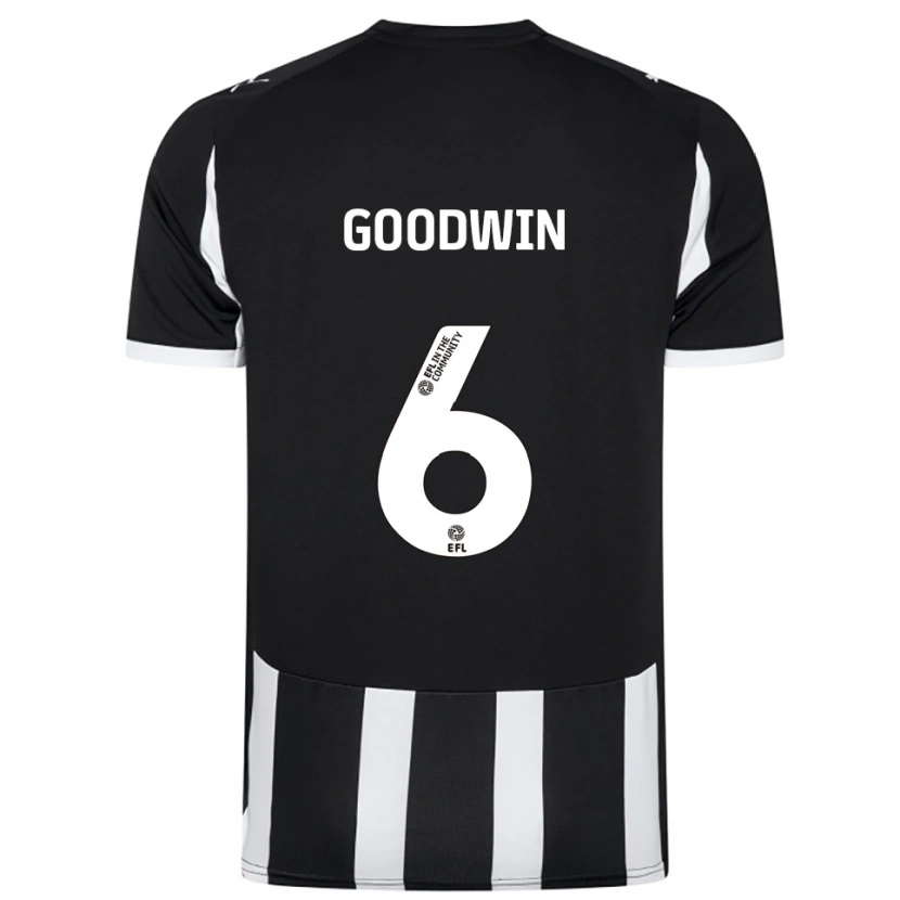 Danxen Dětské Alfie Goodwin #6 Černá Bílá Domů Hráčské Dresy 2025/26 Dres