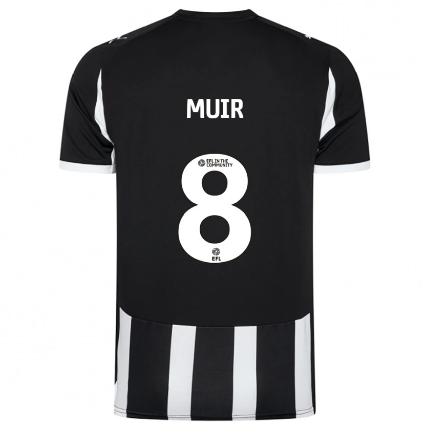 Danxen Dětské Kameron Muir #8 Černá Bílá Domů Hráčské Dresy 2025/26 Dres