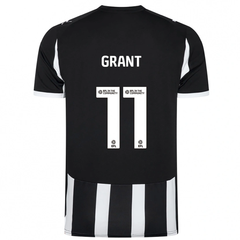 Danxen Dětské Conor Grant #11 Černá Bílá Domů Hráčské Dresy 2025/26 Dres