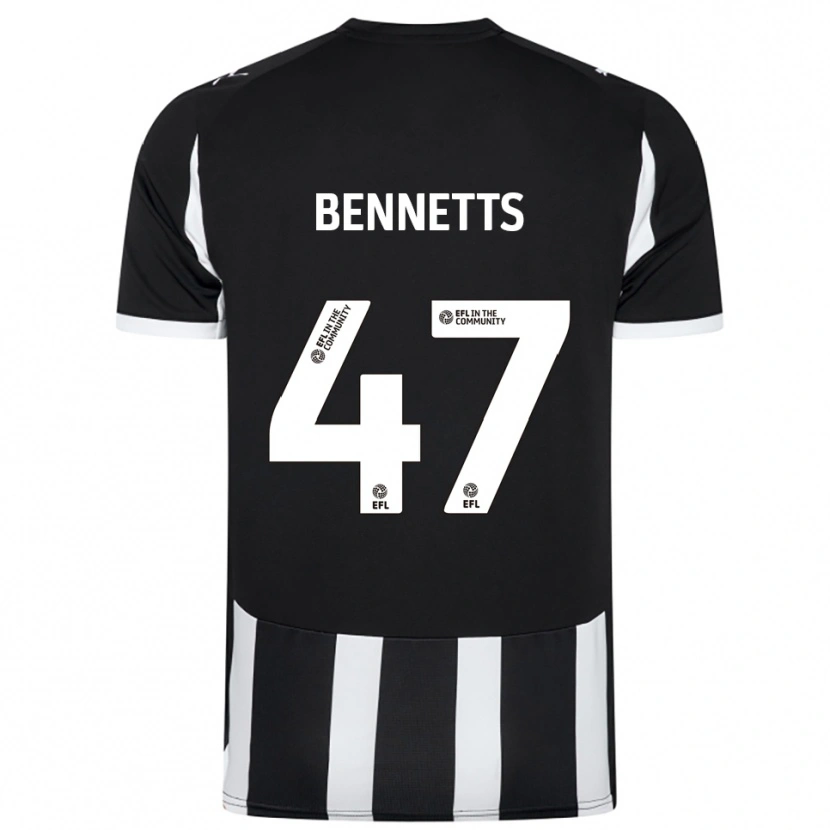 Danxen Dětské Keanan Bennetts #47 Černá Bílá Domů Hráčské Dresy 2025/26 Dres