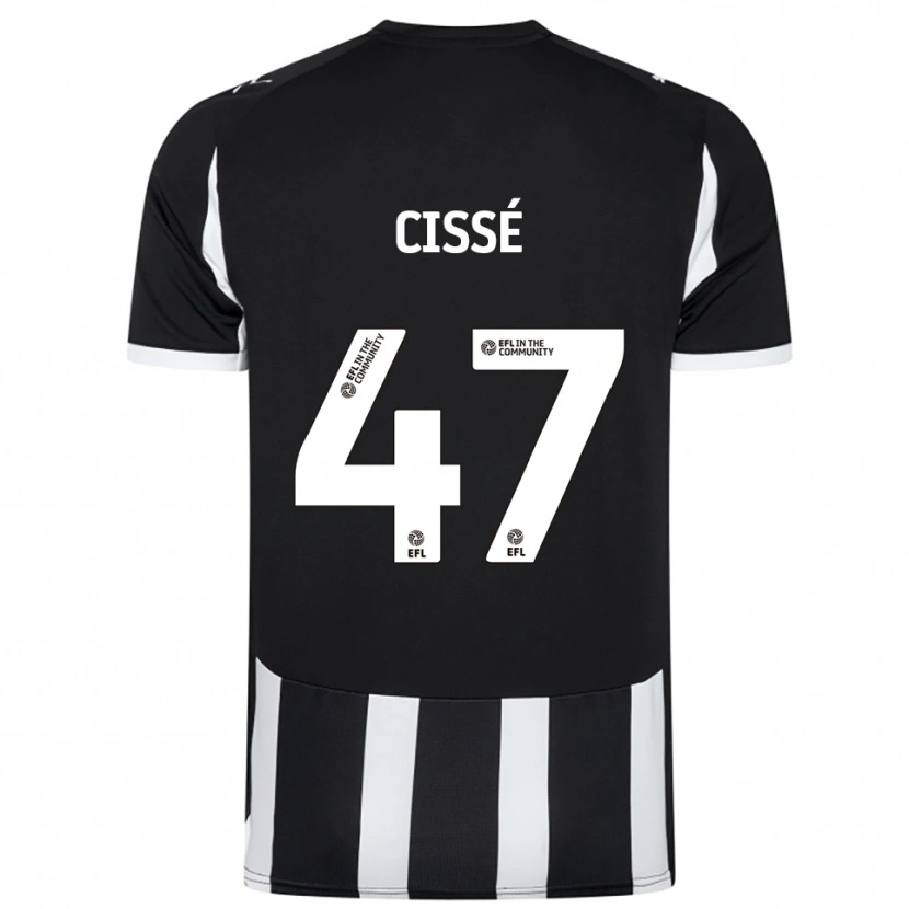 Danxen Dětské Cassius Cissé #47 Černá Bílá Domů Hráčské Dresy 2025/26 Dres
