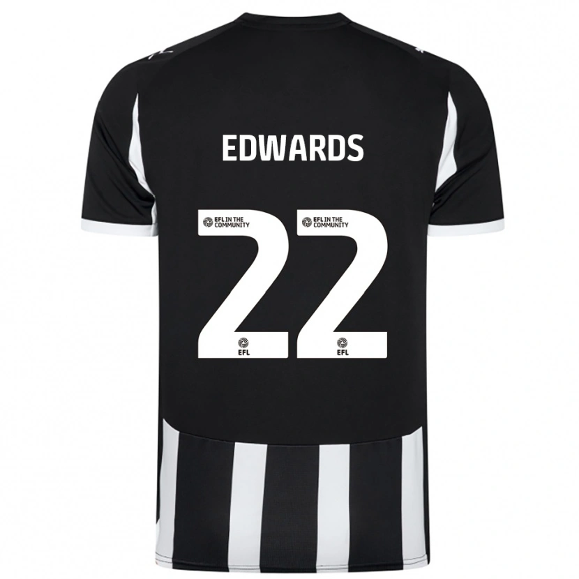 Danxen Dětské Curtis Edwards #22 Černá Bílá Domů Hráčské Dresy 2025/26 Dres