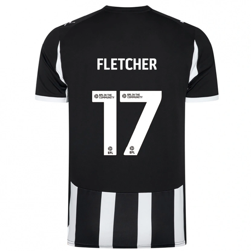 Danxen Dětské Luca Fletcher #17 Černá Bílá Domů Hráčské Dresy 2025/26 Dres