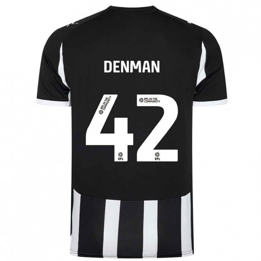 Danxen Dětské Zac Denman #42 Černá Bílá Domů Hráčské Dresy 2025/26 Dres