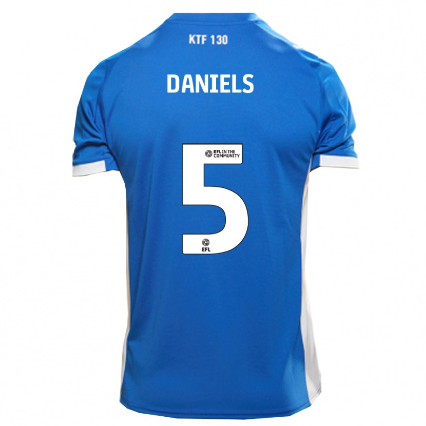 Danxen Dětské Donervon Daniels #5 Modrá Bílá Domů Hráčské Dresy 2025/26 Dres