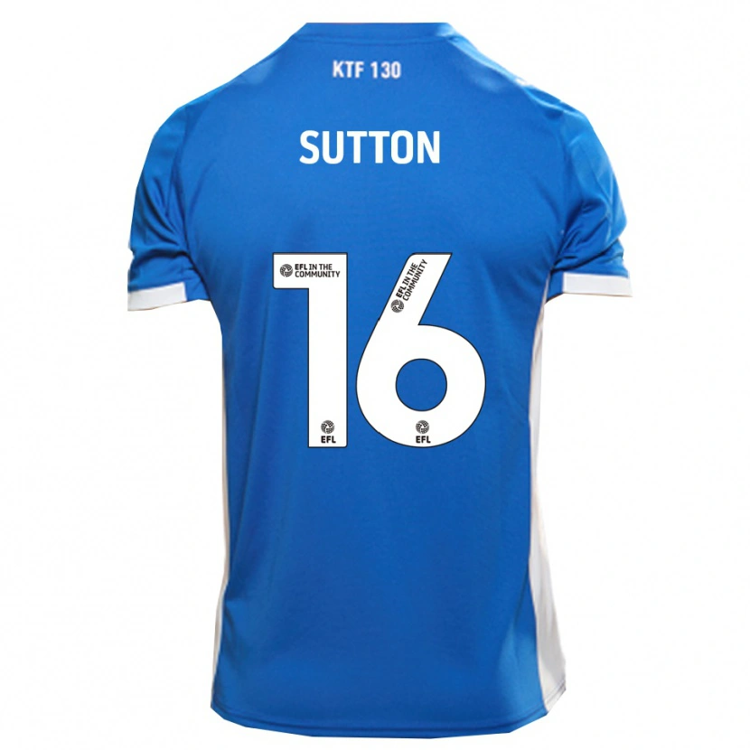 Danxen Dětské Will Sutton #16 Modrá Bílá Domů Hráčské Dresy 2025/26 Dres