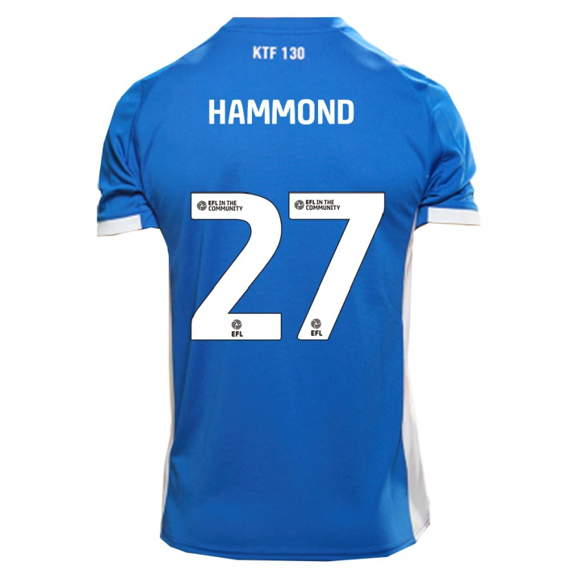 Danxen Dětské Oliver Hammond #27 Modrá Bílá Domů Hráčské Dresy 2025/26 Dres