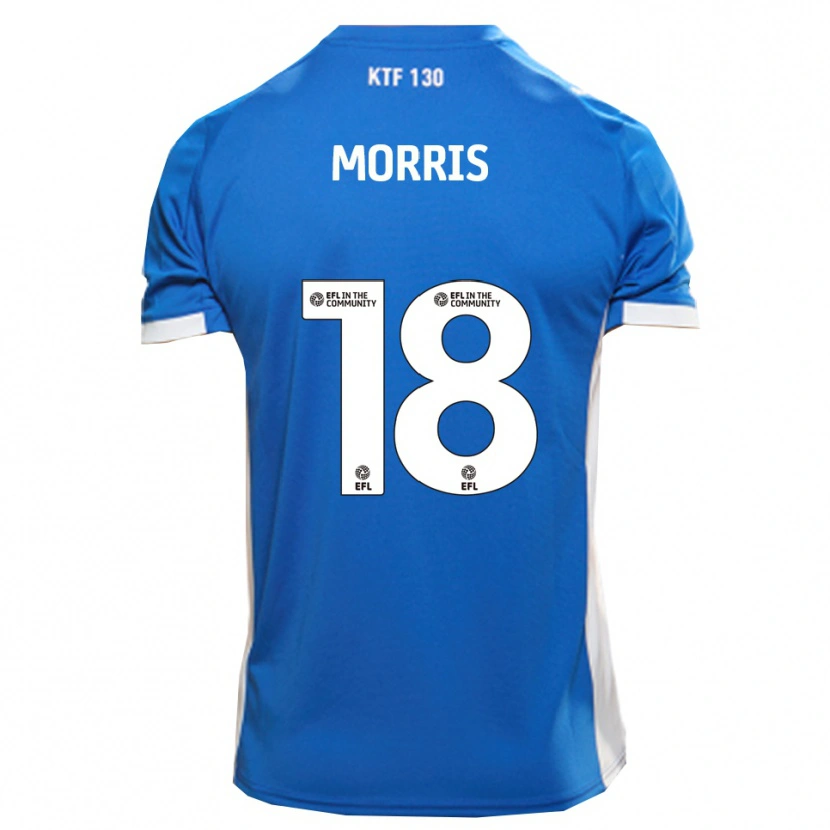 Danxen Dětské Kieron Morris #18 Modrá Bílá Domů Hráčské Dresy 2025/26 Dres