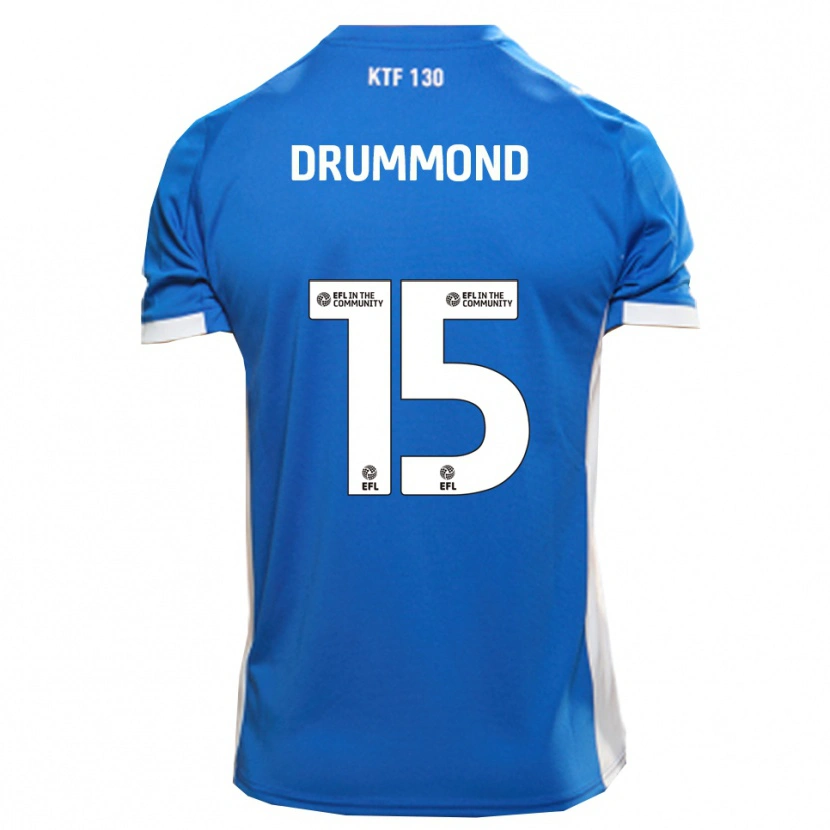 Danxen Dětské Kane Drummond #15 Modrá Bílá Domů Hráčské Dresy 2025/26 Dres