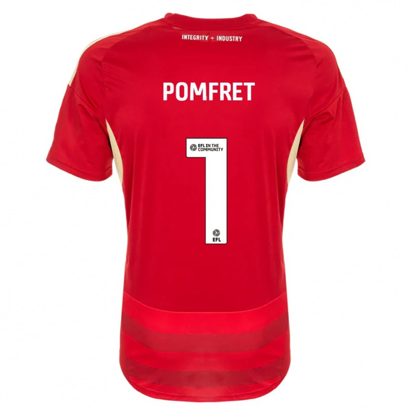 Danxen Dětské Grace Pomfret #1 Červená Bílá Domů Hráčské Dresy 2025/26 Dres