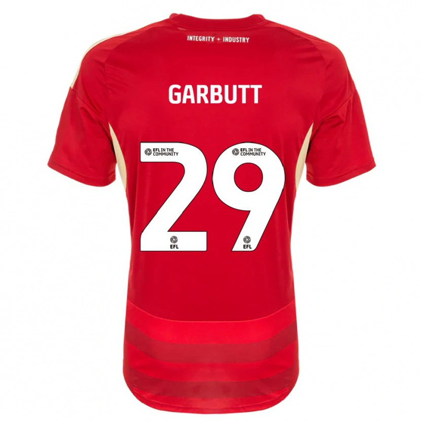 Danxen Dětské Luke Garbutt #29 Červená Bílá Domů Hráčské Dresy 2025/26 Dres