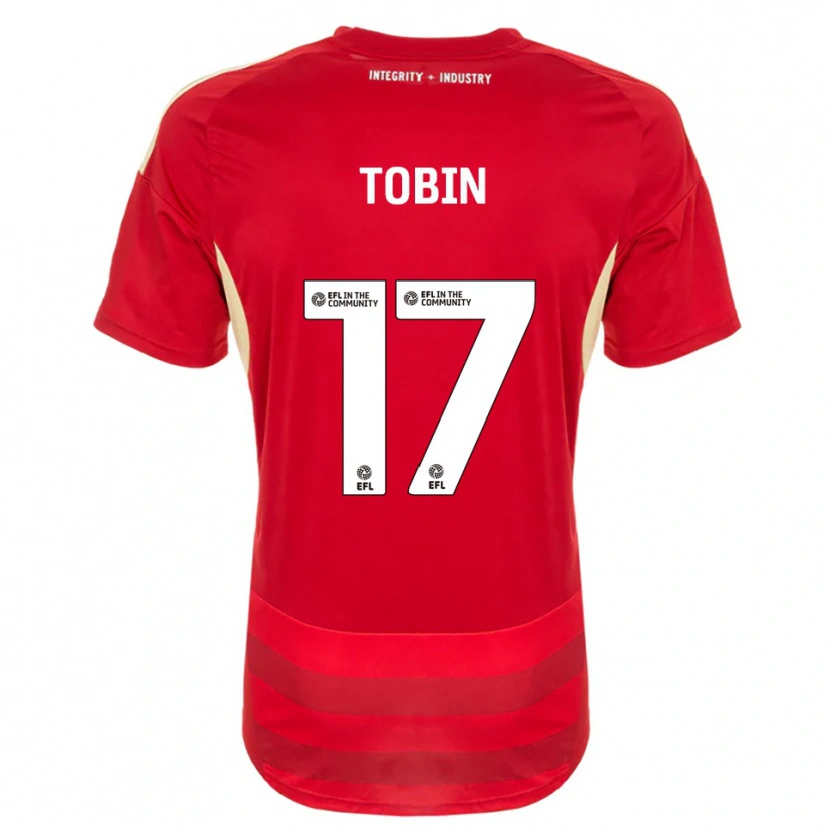 Danxen Dětské Laura Tobin #17 Červená Bílá Domů Hráčské Dresy 2025/26 Dres