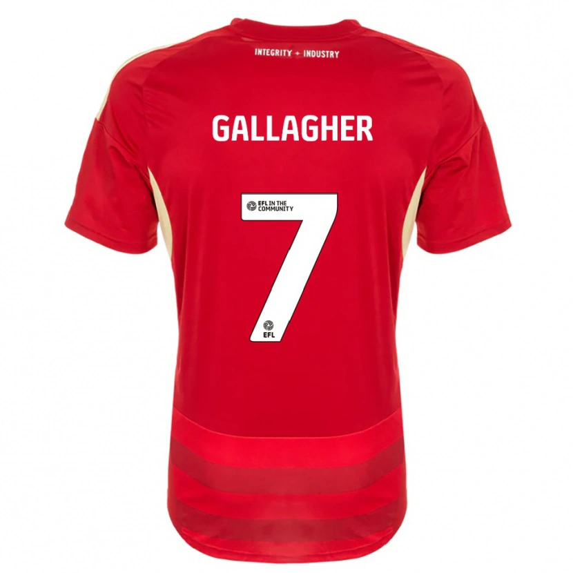 Danxen Dětské Tamzin Gallagher #7 Červená Bílá Domů Hráčské Dresy 2025/26 Dres
