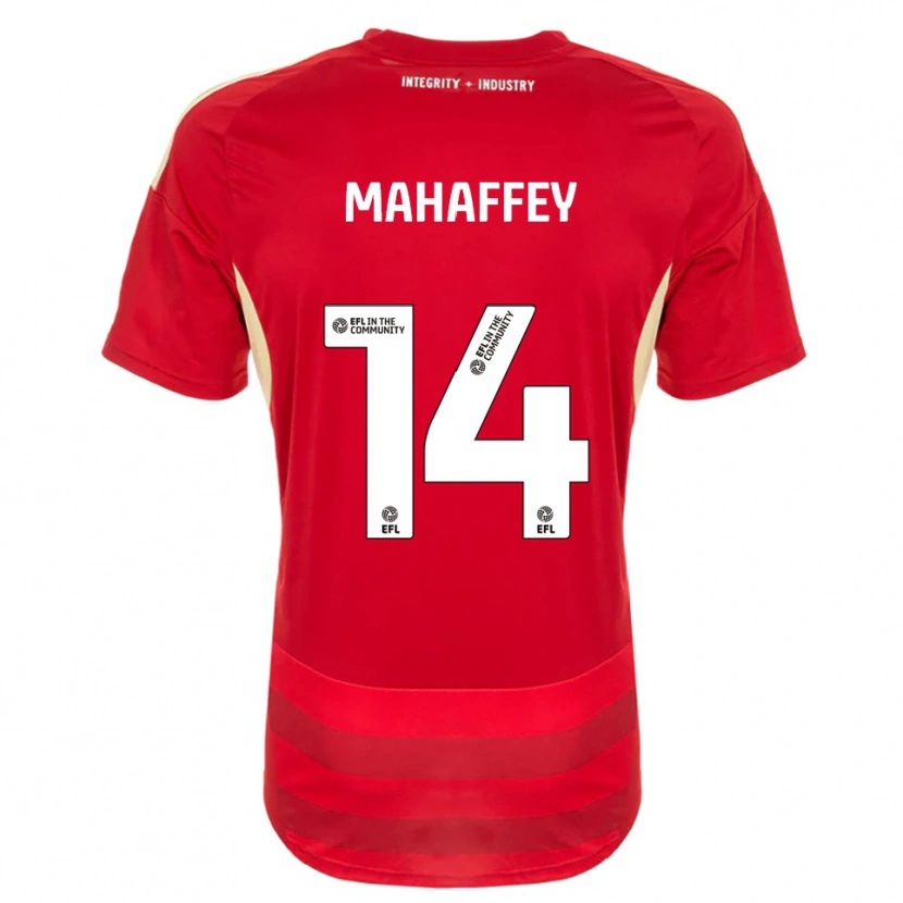 Danxen Dětské Caitlin Mahaffey #14 Červená Bílá Domů Hráčské Dresy 2025/26 Dres