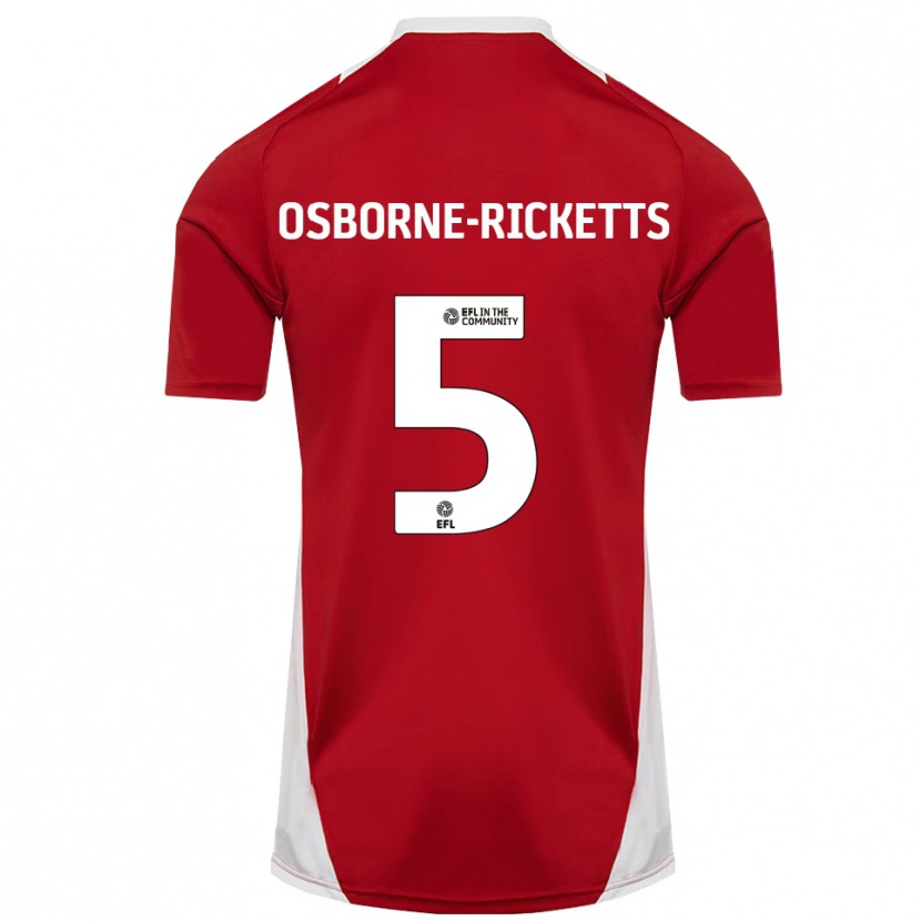 Danxen Dětské Sahara Osborne-Ricketts #5 Červená Bílá Zlatá Domů Hráčské Dresy 2025/26 Dres