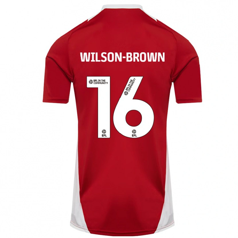 Danxen Dětské Tom Wilson-Brown #16 Červená Bílá Zlatá Domů Hráčské Dresy 2025/26 Dres