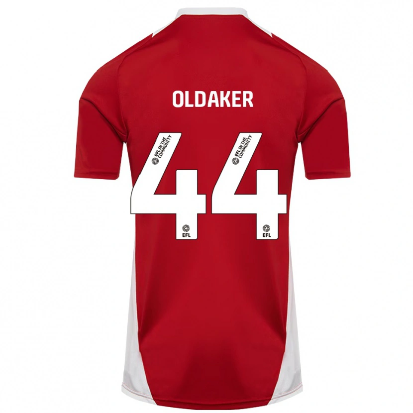 Danxen Dětské Darren Oldaker #44 Červená Bílá Zlatá Domů Hráčské Dresy 2025/26 Dres