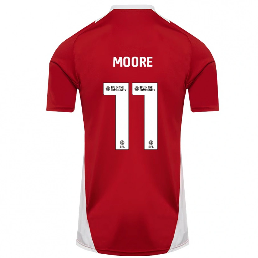 Danxen Dětské Thomas Moore #11 Červená Bílá Zlatá Domů Hráčské Dresy 2025/26 Dres