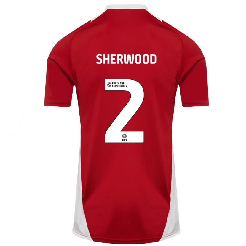 Danxen Dětské Katie Sherwood #2 Červená Bílá Zlatá Domů Hráčské Dresy 2025/26 Dres