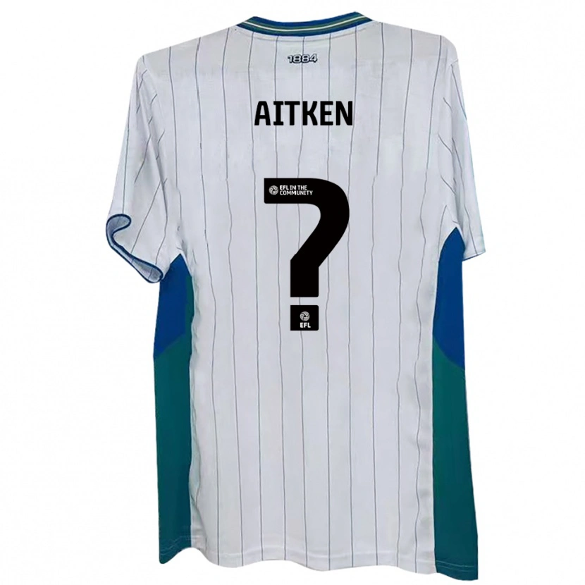 Danxen Dětské Darcie Aitken #0 Bílá Zelená Modrá Domů Hráčské Dresy 2025/26 Dres