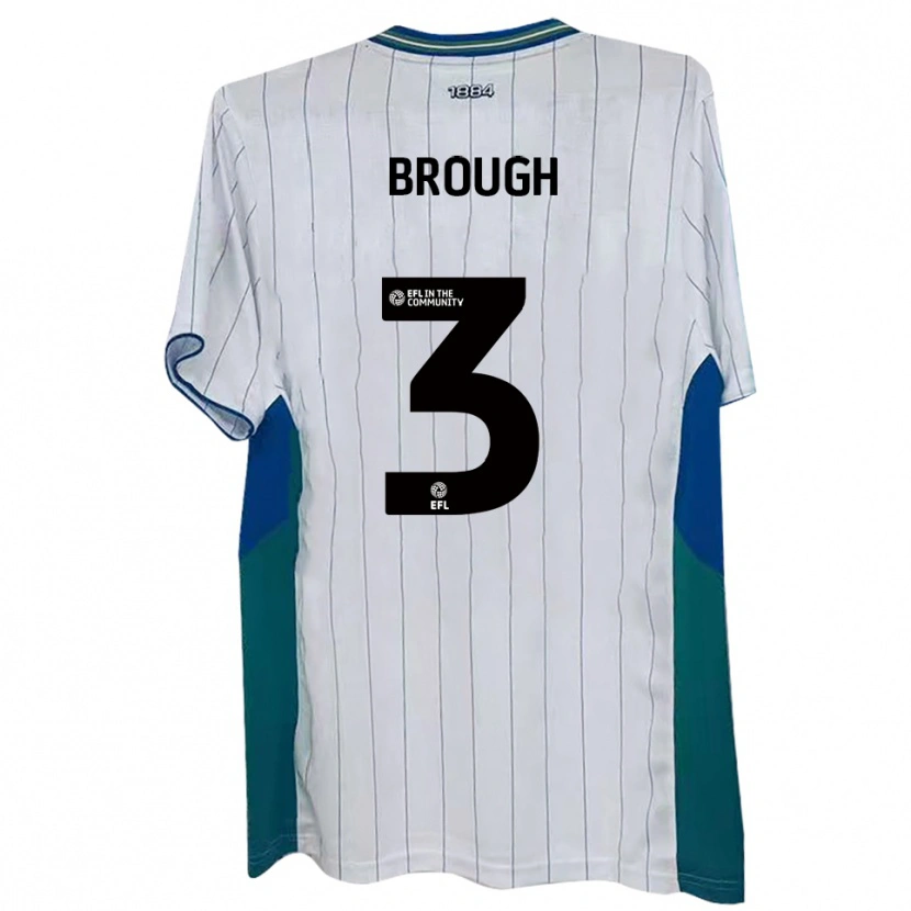 Danxen Dětské Patrick Brough #3 Bílá Zelená Modrá Domů Hráčské Dresy 2025/26 Dres
