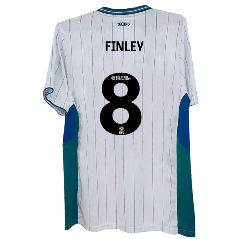 Danxen Dětské Sam Finley #8 Bílá Zelená Modrá Domů Hráčské Dresy 2025/26 Dres