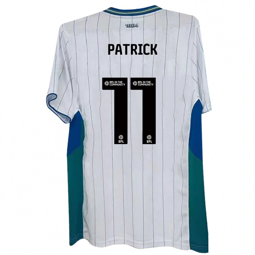 Danxen Dětské Omari Patrick #11 Bílá Zelená Modrá Domů Hráčské Dresy 2025/26 Dres