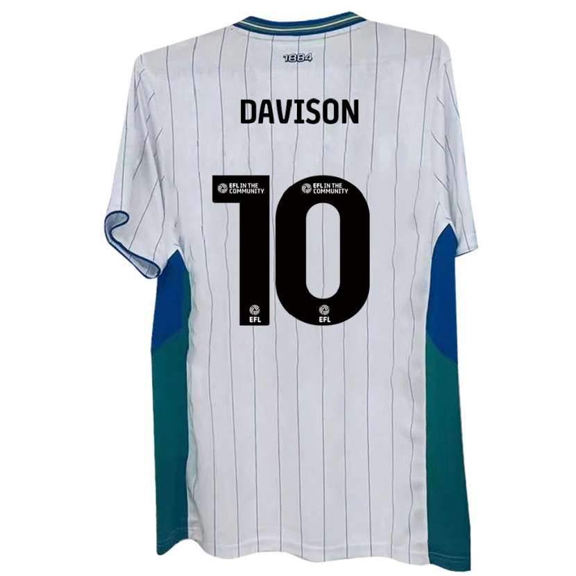 Danxen Dětské Josh Davison #10 Bílá Zelená Modrá Domů Hráčské Dresy 2025/26 Dres