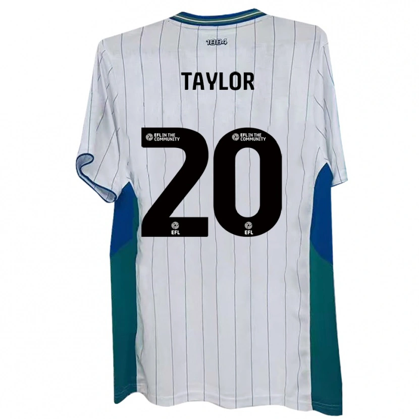 Danxen Dětské Sam Taylor #20 Bílá Zelená Modrá Domů Hráčské Dresy 2025/26 Dres