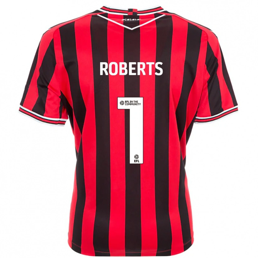 Danxen Dětské Myles Roberts #1 Červená Černá Domů Hráčské Dresy 2025/26 Dres