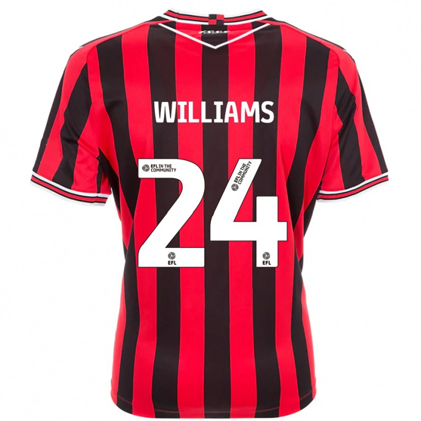 Danxen Dětské Harry Williams #24 Červená Černá Domů Hráčské Dresy 2025/26 Dres