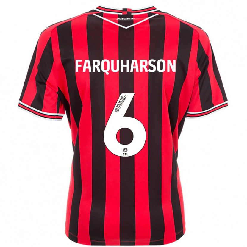 Danxen Dětské Priestley Farquharson #6 Červená Černá Domů Hráčské Dresy 2025/26 Dres