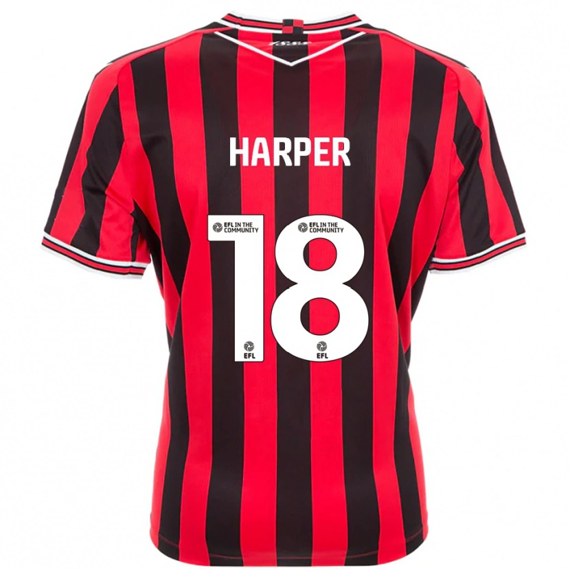 Danxen Dětské Vincent Harper #18 Červená Černá Domů Hráčské Dresy 2025/26 Dres