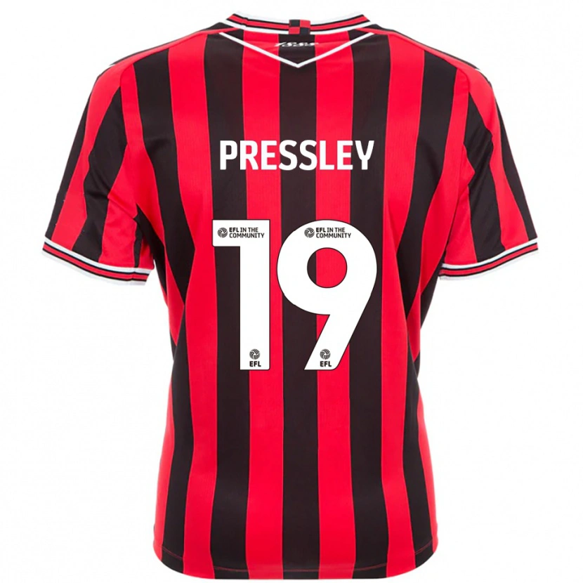 Danxen Dětské Aaron Pressley #19 Červená Černá Domů Hráčské Dresy 2025/26 Dres