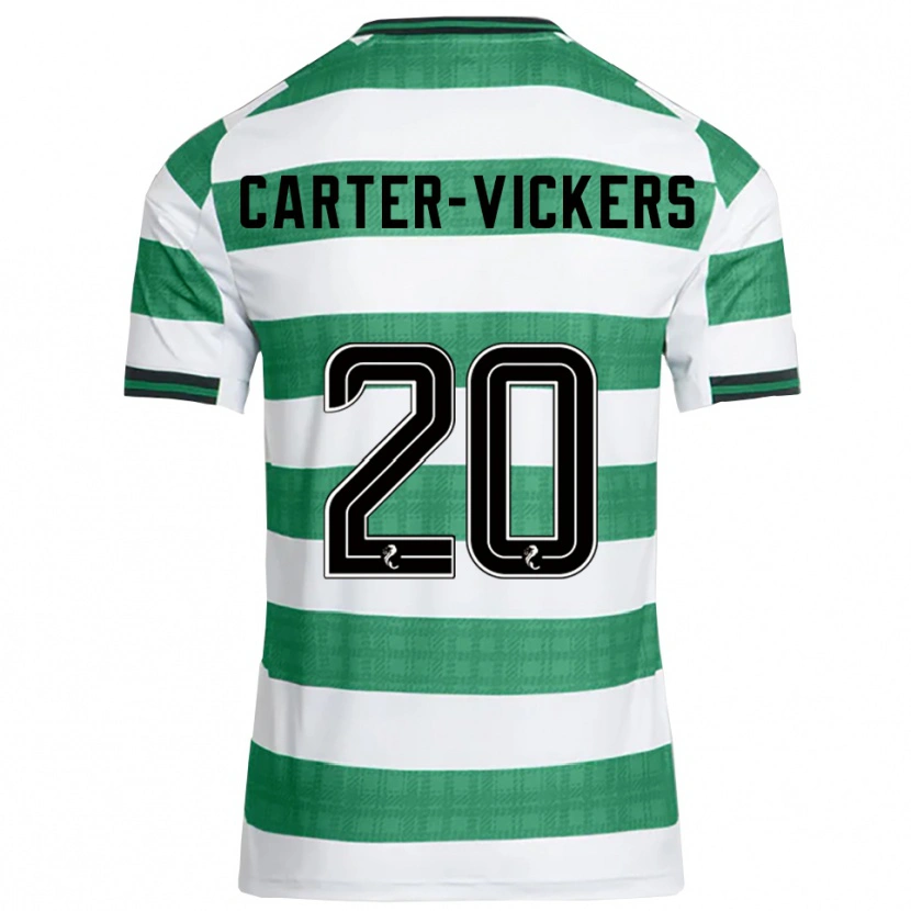 Danxen Dětské Cameron Carter-Vickers #20 Zelená Bílá Domů Hráčské Dresy 2025/26 Dres