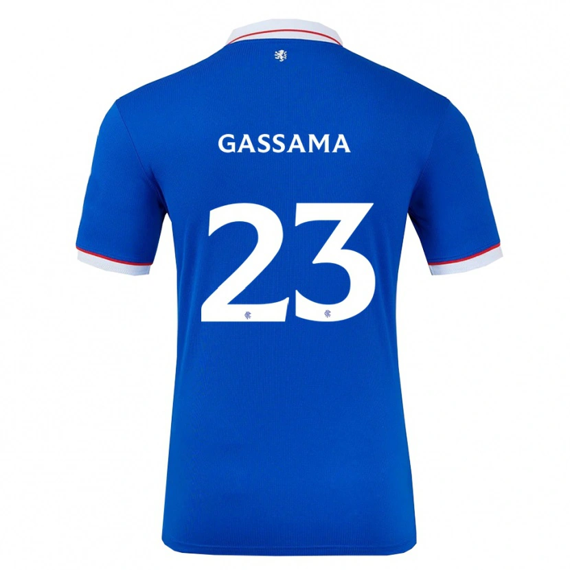 Danxen Dětské Djeidi Gassama #23 Modrá Bílá Domů Hráčské Dresy 2025/26 Dres