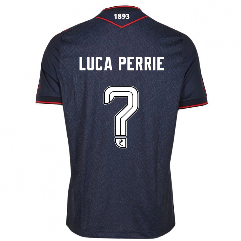 Danxen Dětské Luca Perrie #0 Námořnická Bílá Domů Hráčské Dresy 2025/26 Dres