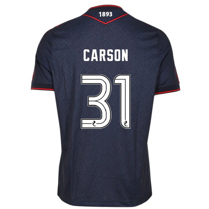 Danxen Dětské Trevor Carson #31 Námořnická Bílá Domů Hráčské Dresy 2025/26 Dres