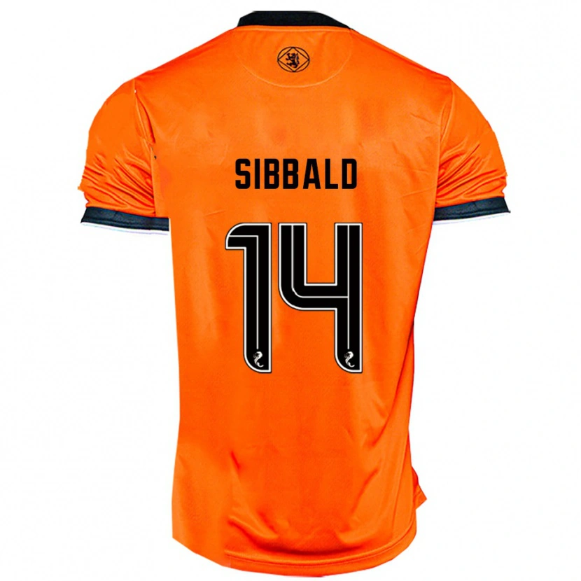 Danxen Dětské Craig Sibbald #14 Oranžová Černá Domů Hráčské Dresy 2025/26 Dres