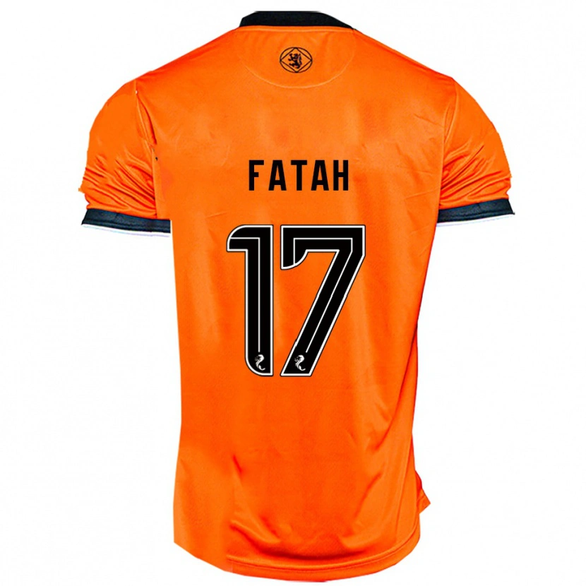 Danxen Dětské Amar Fatah #17 Oranžová Černá Domů Hráčské Dresy 2025/26 Dres
