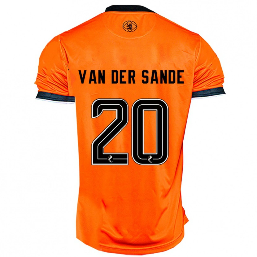 Danxen Dětské Jort Van Der Sande #20 Oranžová Černá Domů Hráčské Dresy 2025/26 Dres