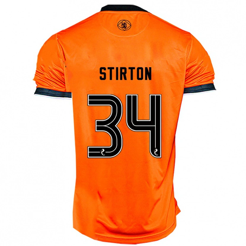 Danxen Dětské Owen Stirton #34 Oranžová Černá Domů Hráčské Dresy 2025/26 Dres